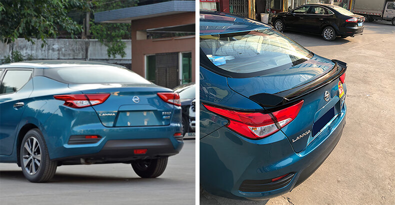 适用于蓝鸟尾翼蓝鸟尾翼16-20款新蓝鸟改装压尾定风翼免打孔运动