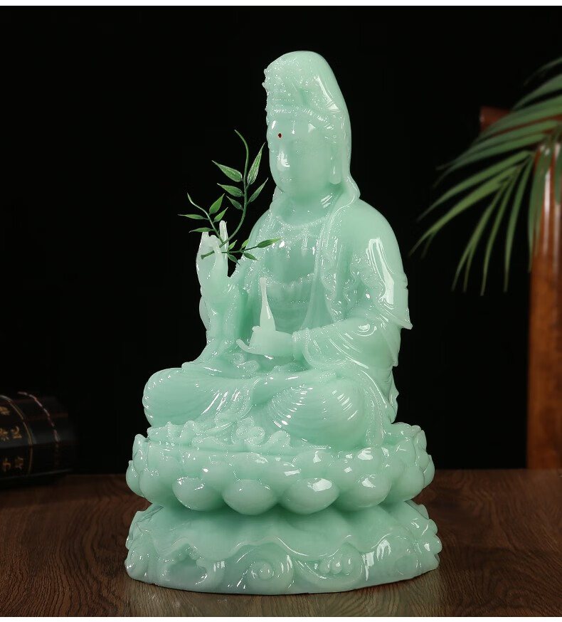 彤悦南海观音菩萨佛像摆件客厅家用供奉站立神像保平安求子观世音菩萨