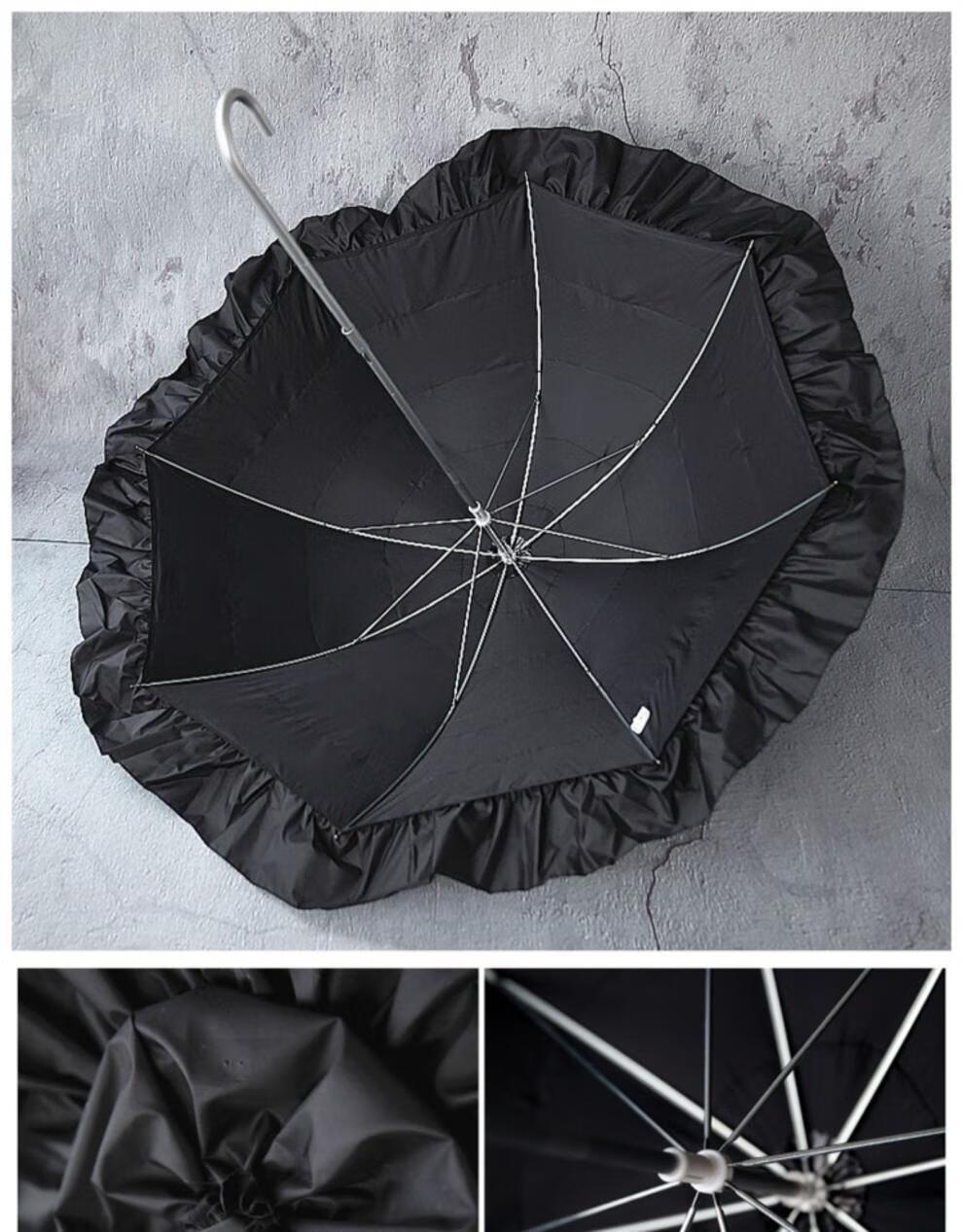 甄虹新品婚伞洋伞女白色蓬蓬裙公主甜美婚庆结婚摄影宫廷直杆晴雨伞弯