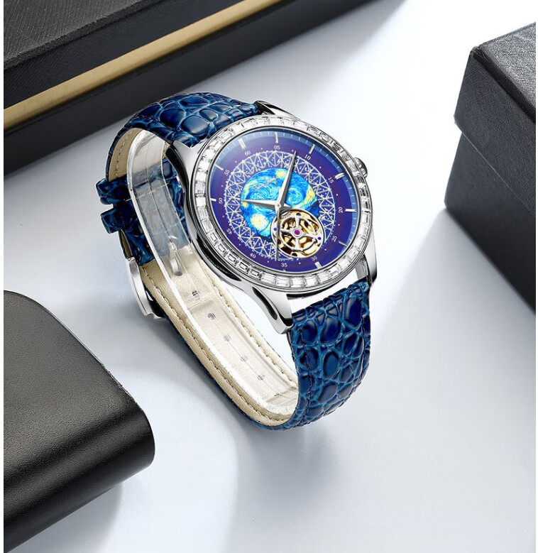 【旗舰自营】梵高星空机械手表梵高van gogh全自动机械手表腕表小秒针