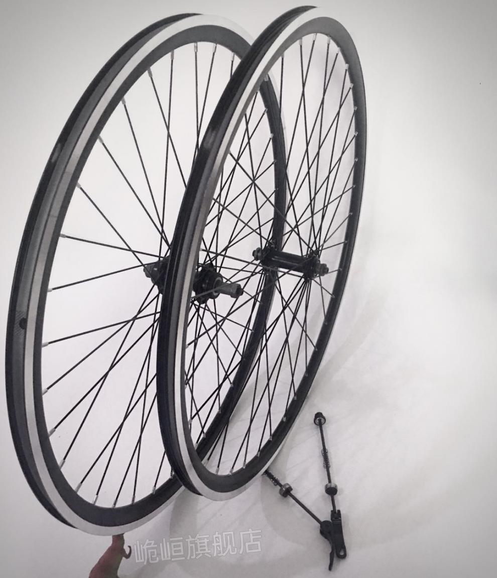 新款禧玛诺自行车轮组700c公路轮组c刹v刹公路自行车轮组快拆花鼓双层