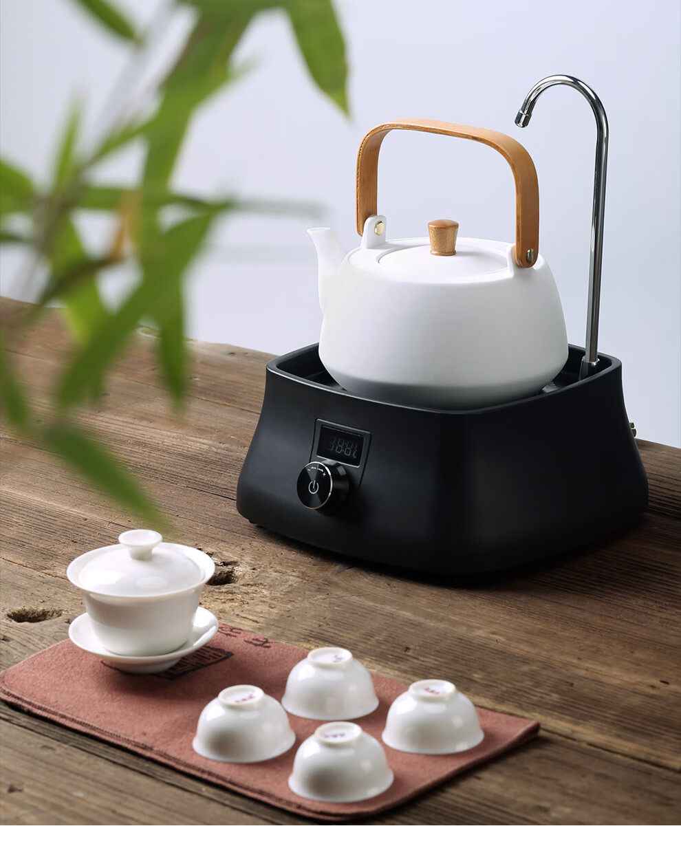 友茗堂 家用白陶瓷茶壶 耐高温陶壶电陶炉煮水烧水茶具