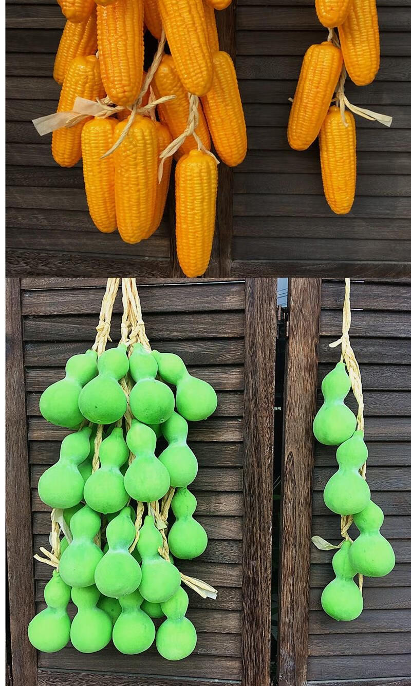 精选现发仿真辣椒加长蔬菜串假玉米假大蒜农作物模型农家乐饭店幼儿园