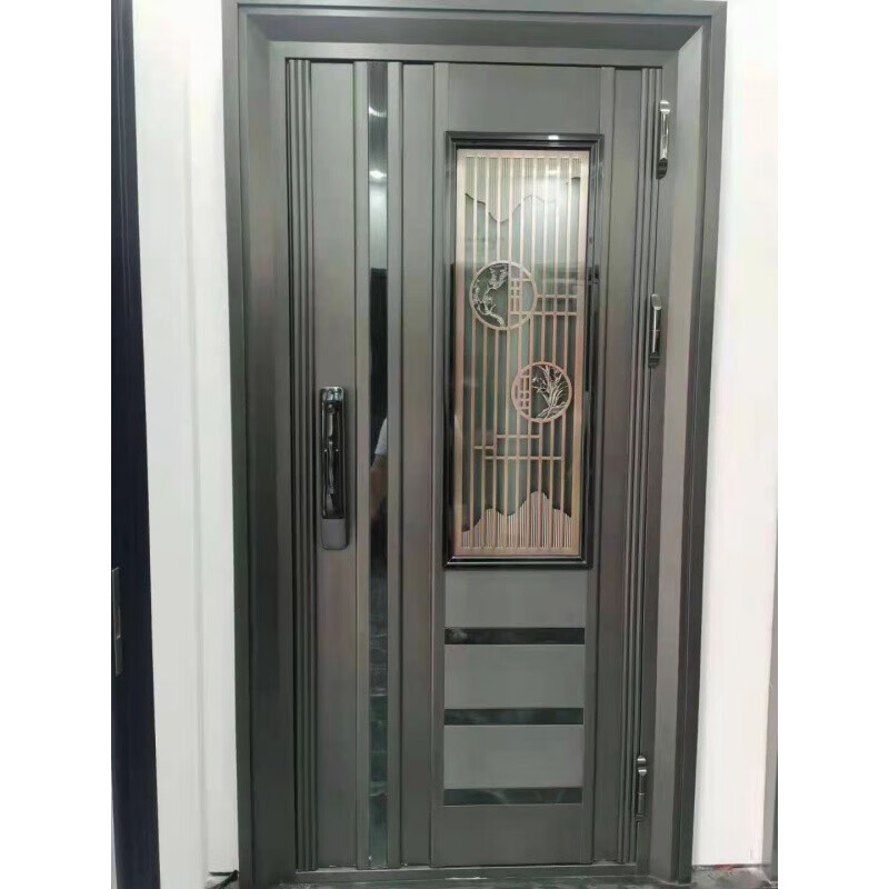 不锈钢门单门韩式门房间门入户门进户安全防爆防盗门智能锁通风门的