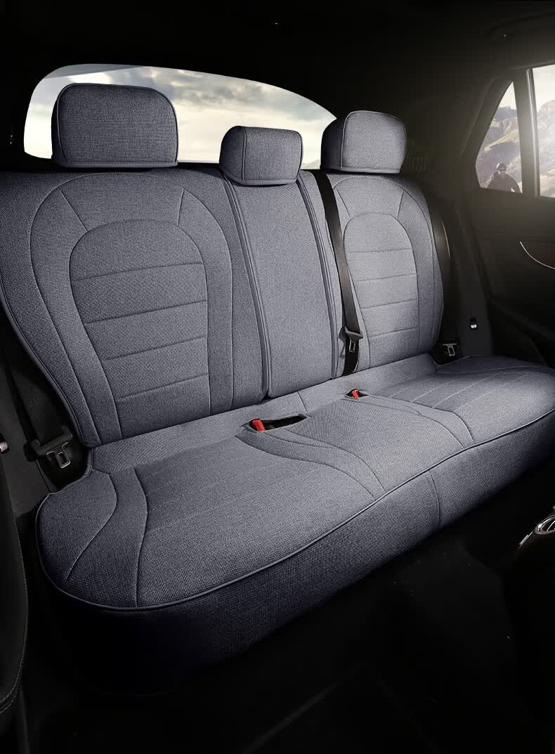 喜尚喜 22新款亚麻汽车坐垫透气棉麻全包座套定做专车专用原车纹路四