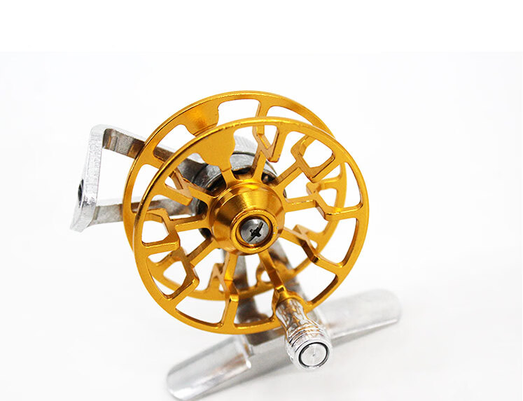 鱼竿转轮冰钓轮飞蝇钓鱼轮卧式超轻前打轮矶钓筏钓渔线轮鱼竿摇轮鱼杆