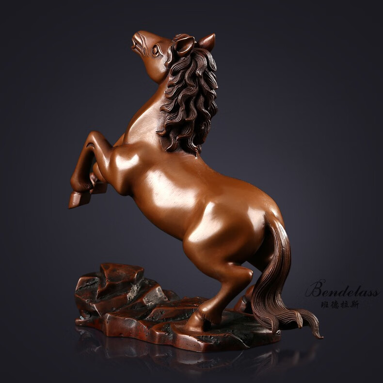 班德拉斯 紫铜工艺品马到功成商业礼品办公室摆件居家装饰品 紫铜