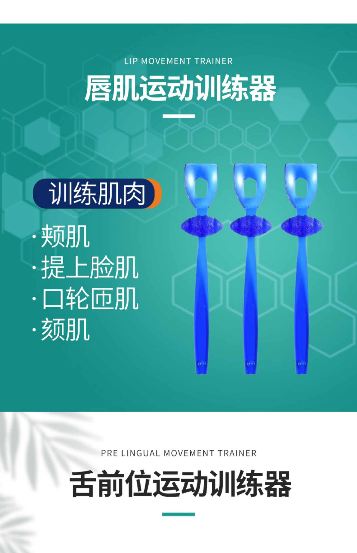 適用口部構音運動訓練器口肌言語障礙舌肌工具器材兒童語言發育 綠色