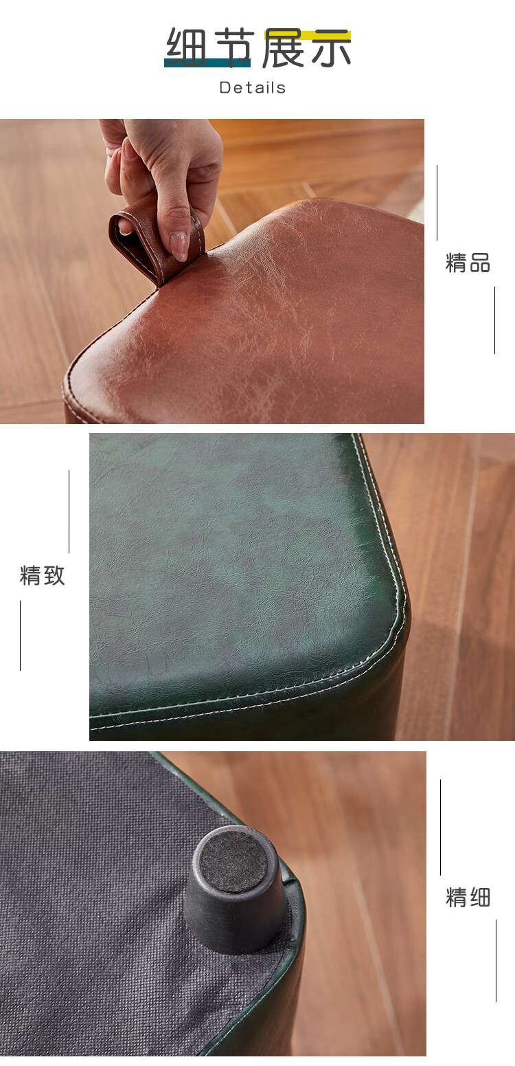 小凳子家用创意手提小板凳可爱矮凳客厅软座网红方脚凳可叠放宝黛蓝