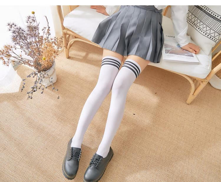 70cm白色>lolita袜子软妹压力袜高筒 均码>软妹