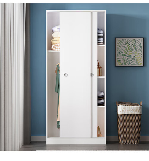 衣柜深30cm薄款户型家用卧室经济型木质推拉门收纳挂衣柜子 高180长80