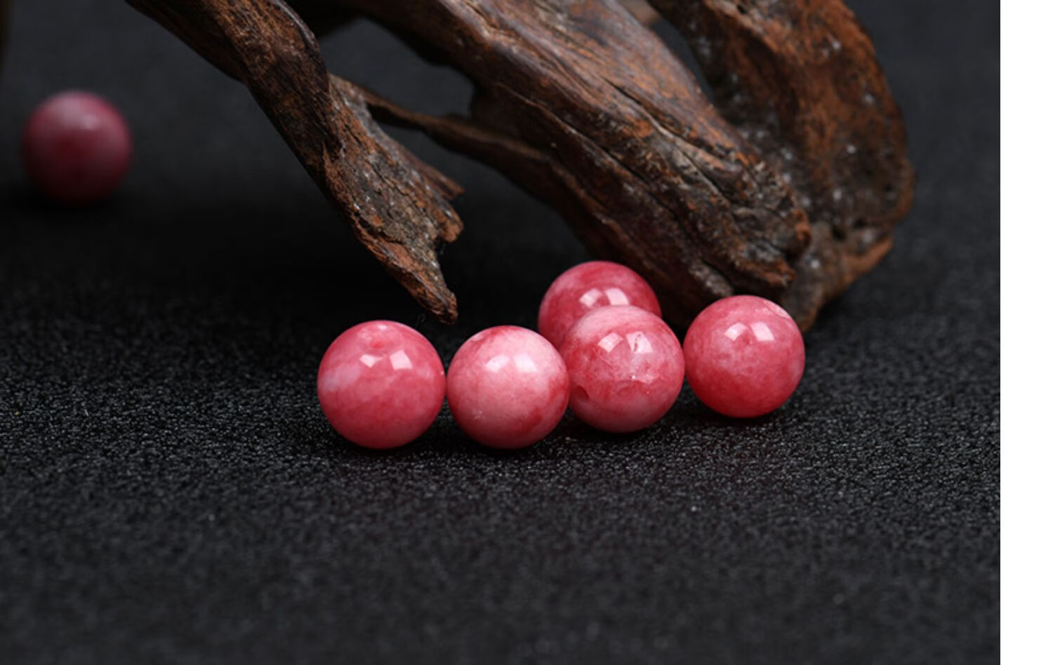 红纹石玉髓散珠子半成品红色石英岩质玉髓串珠diy手工配件优选4毫米90