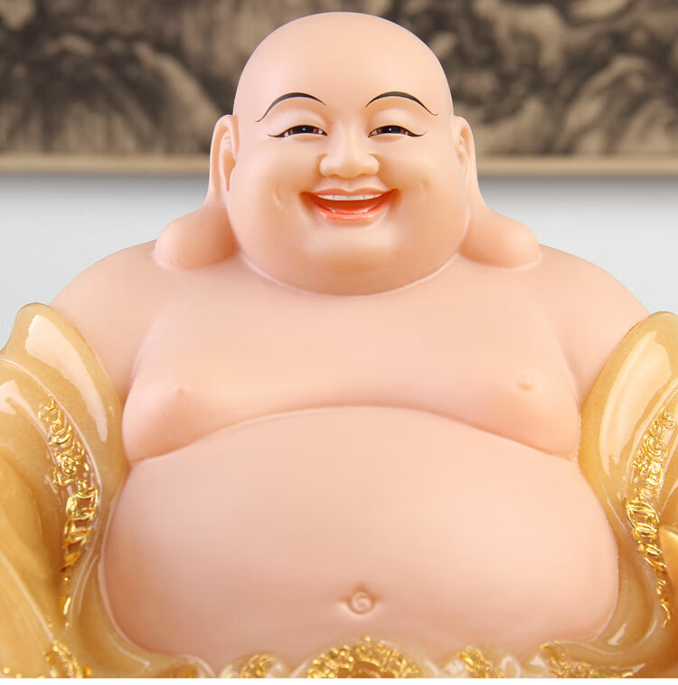 恋品惠宽体笑佛像弥勒佛弥勒菩萨大肚弥勒佛像树脂佛像居家供奉摆件
