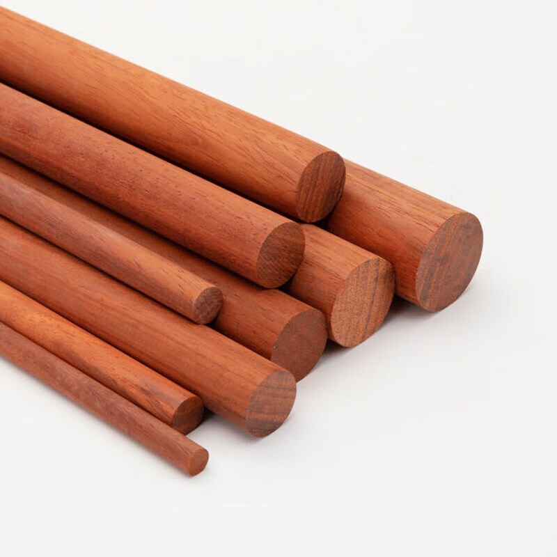 红花梨实木圆木棒木棍衣柜杆窗帘杆diy硬木支撑模型小旗杆打鼓棒 40mm