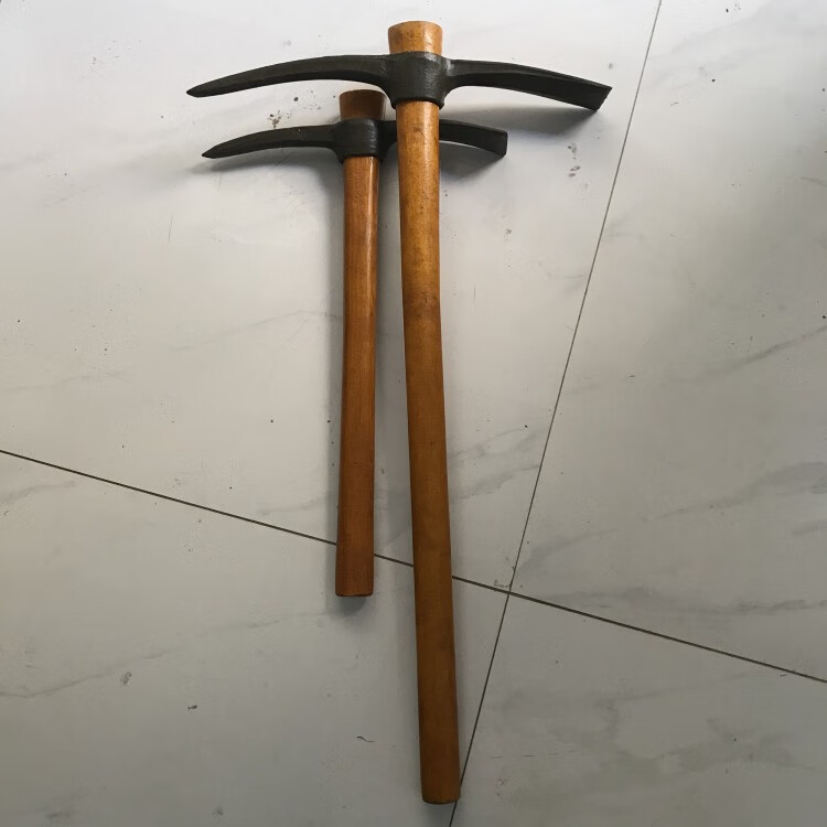 十字镐经典老库存年工兵镐户外装备大小十字镐尖镐铲子亿程桔色