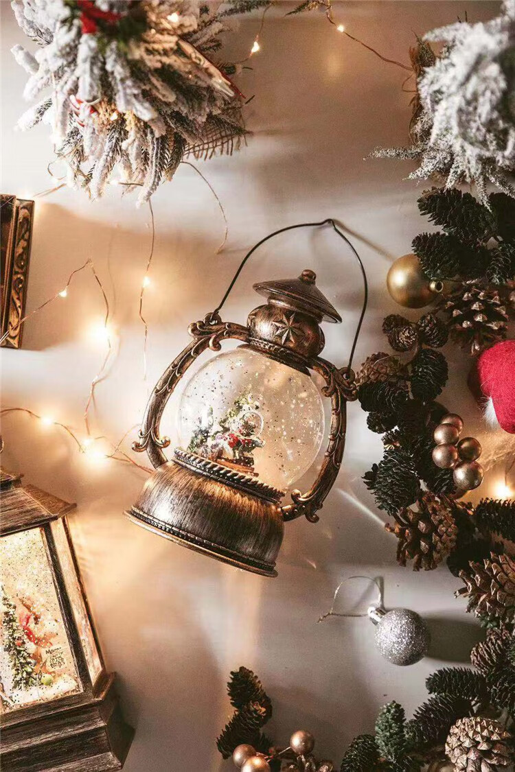 威赛星 圣诞节礼物雪花水晶灯下雪灯音乐盒八音盒送女友儿童女生创意