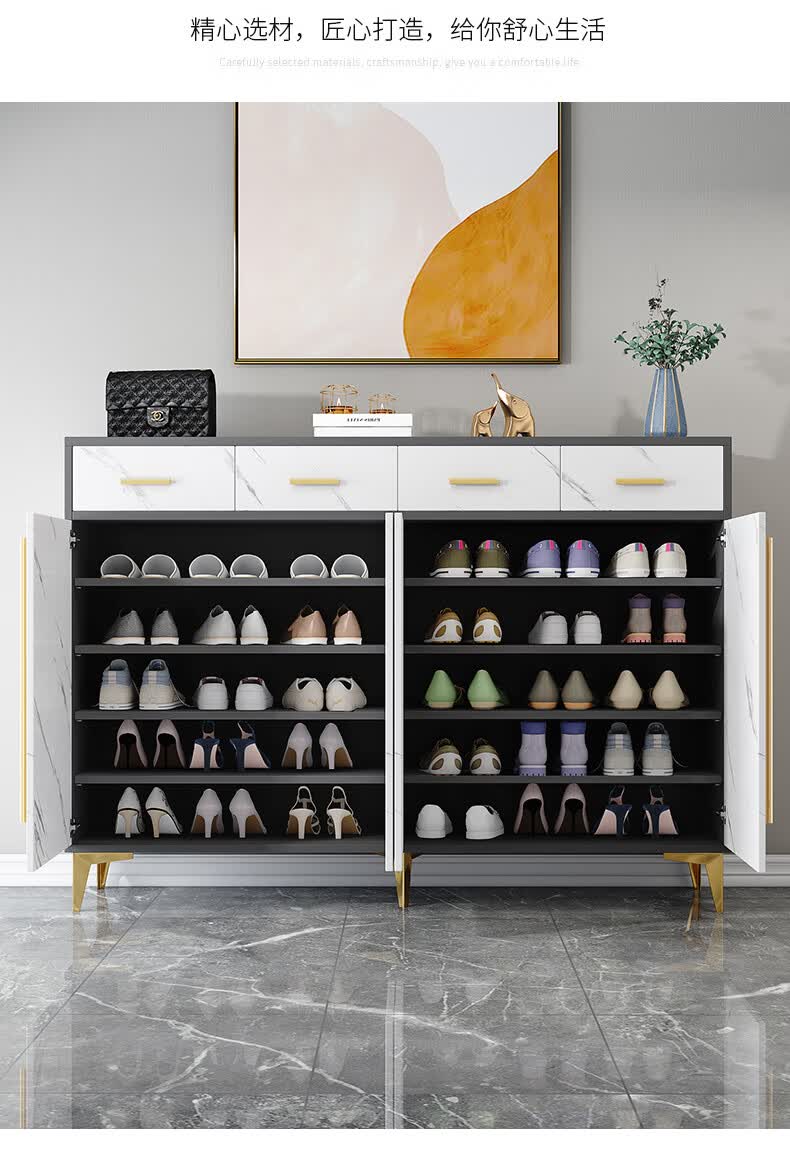 轻奢高端鞋柜家用门口玄关柜入户大容量卧室现代简约门外收纳储储物