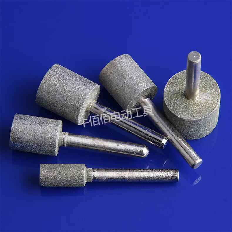 6mm柄金刚石细砂圆柱型磨头电磨机磨头石头玉石去皮雕