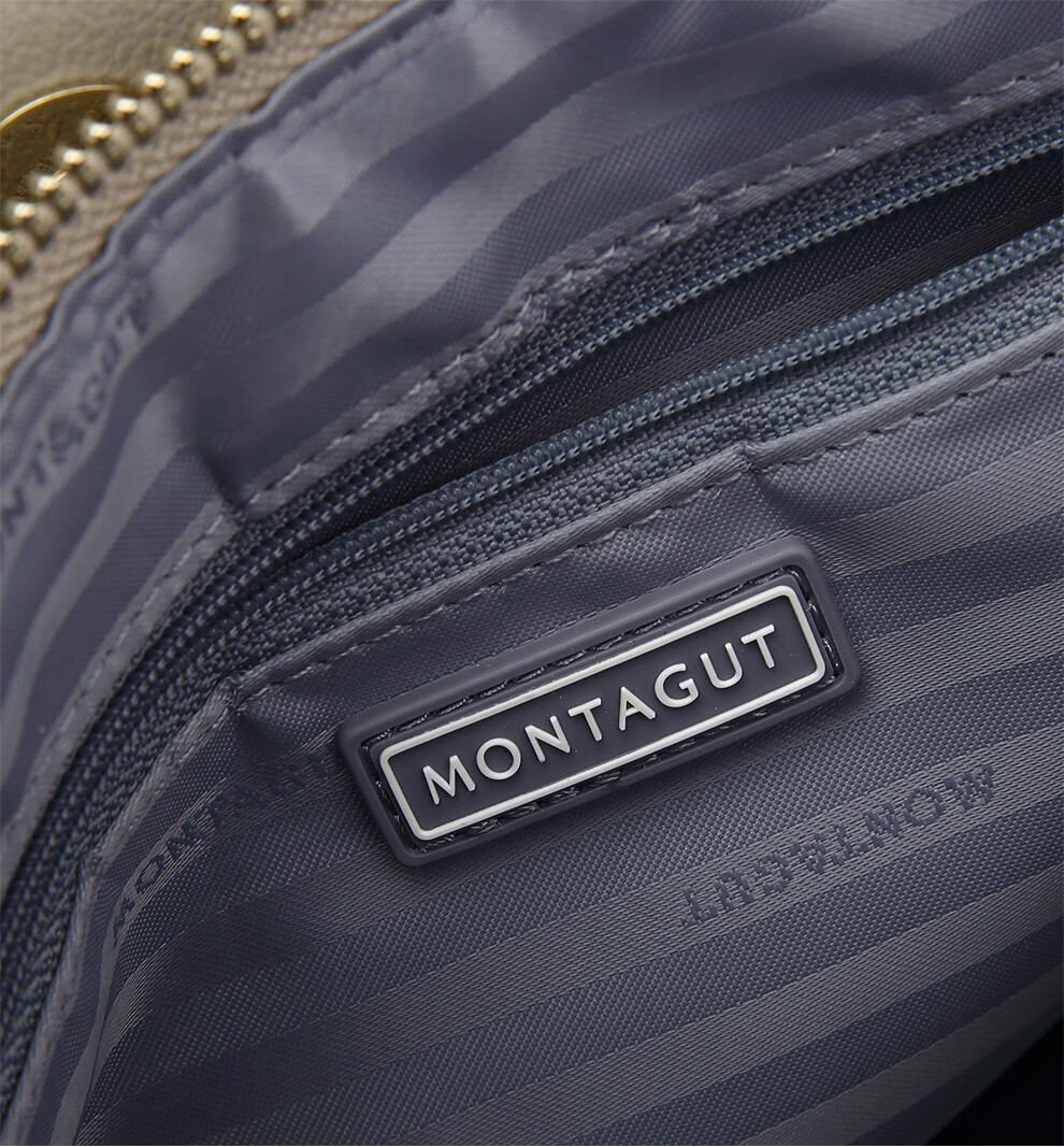 梦特娇包包女单肩手提包大容量欧美时尚纯色肩带手提斜挎女包 米白