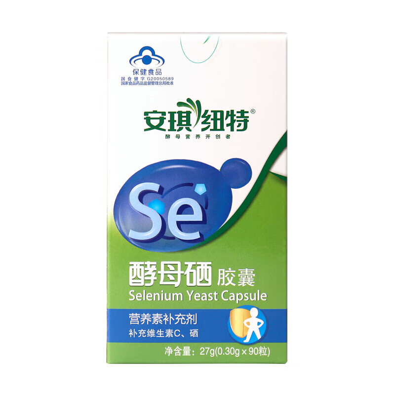 【本品不能代替药品】安琪纽特 酵母硒 成人补硒富硒酵母胶囊90粒