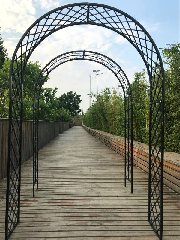 花姬 欧式铁艺拱门架子草坪婚礼鲜花爬藤花架韩式花门新款婚庆道具