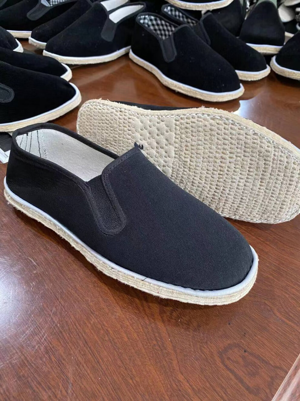 纯手工老北京手纳麻绳千层底春夏季男女士传统透气农村布鞋灯芯绒品质