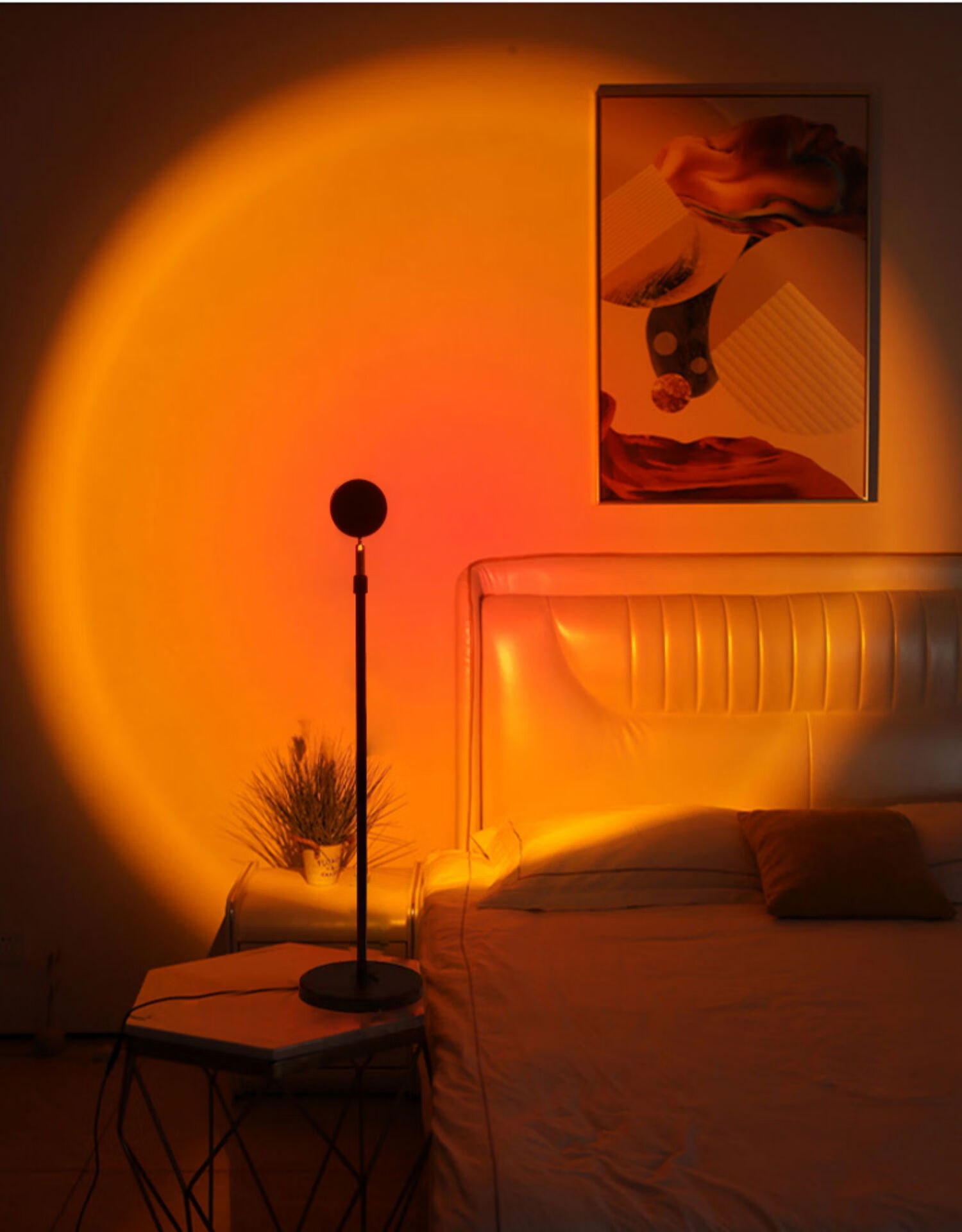 落地灯台灯客厅卧室usb氛围灯房间创意破晓七彩台灯12w