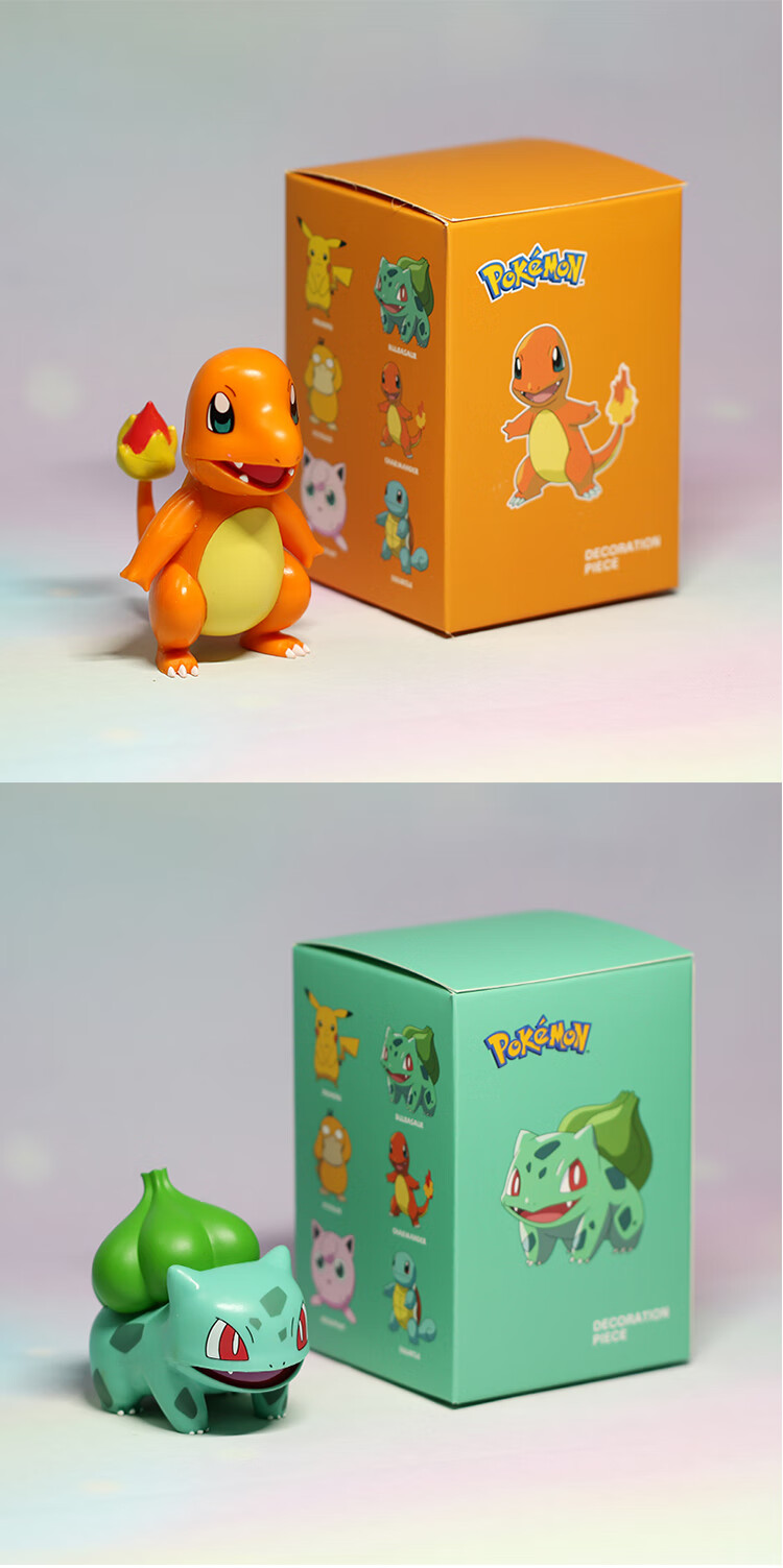 迪士尼(disney)精灵宝可梦盲盒卡比兽皮卡丘神奇汽车桌面车载小摆件