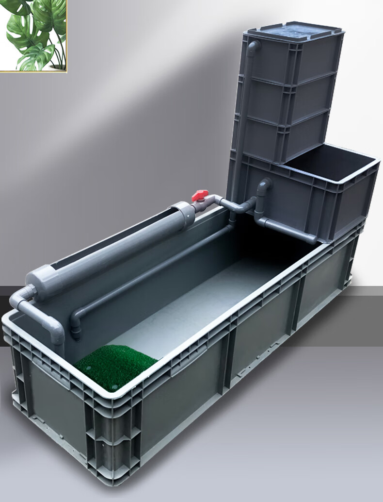 龟箱乌龟缸周转箱沼泽过滤箱水道生态缸内循环净水鱼龟混养滴流盒