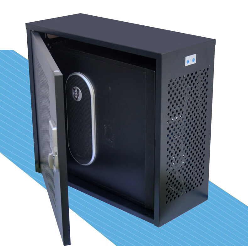 电脑主机安全保密机箱防盗机箱主机保险柜电子密码锁安全箱 黑色 套餐