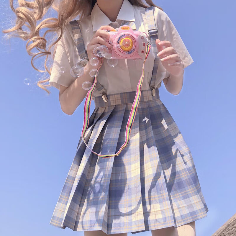 精选冰淇淋jk制服套装格裙上衣校服学生服女水手服jks夏季女装百褶裙