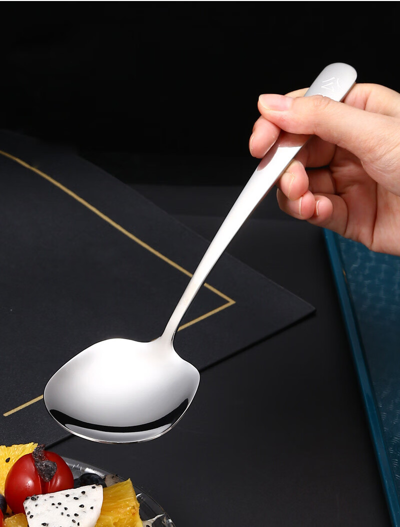 欧凯奇304不锈钢分类勺家用勺子套装专勺公勺主餐勺长柄汤匙饭勺调羹