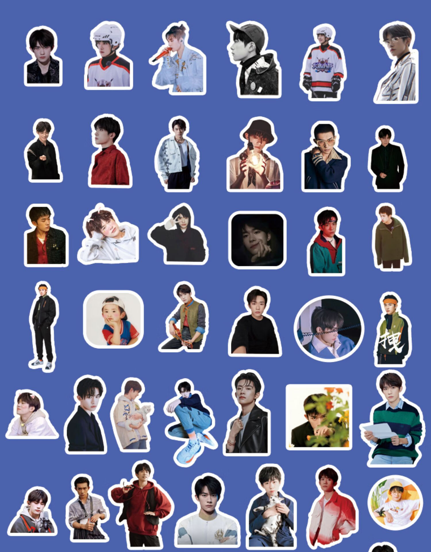 日美新tfboys王俊凯王源易烊千玺贴纸周边装饰手机笔记本行李箱贴画