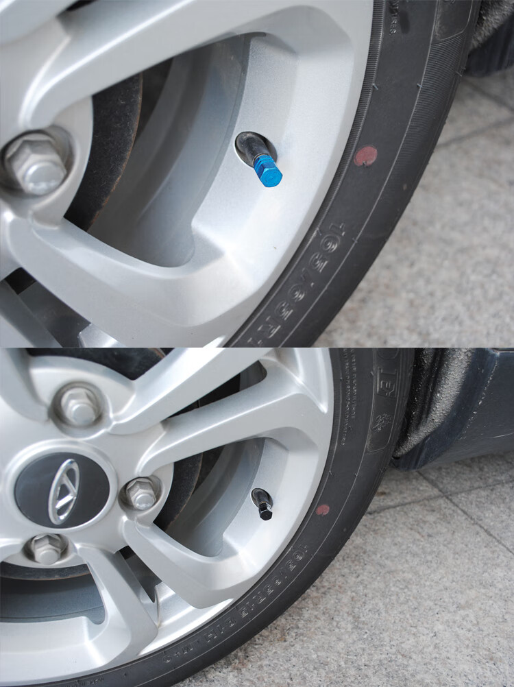 小蚂蚁eq1铝合金气门嘴盖芯盖彩色个性改装汽车轮胎帽黑色四个