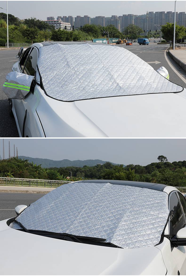 汽车用遮雪罩防雪布挡霜半罩加厚防冻冬季前档风玻璃除雪神器磁铁升级