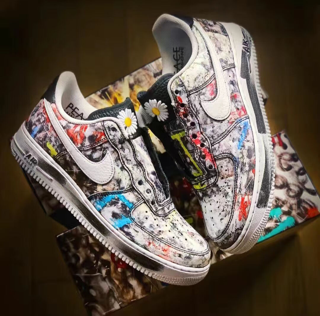 高品质空军一号af1权志龙小雏菊联名2.