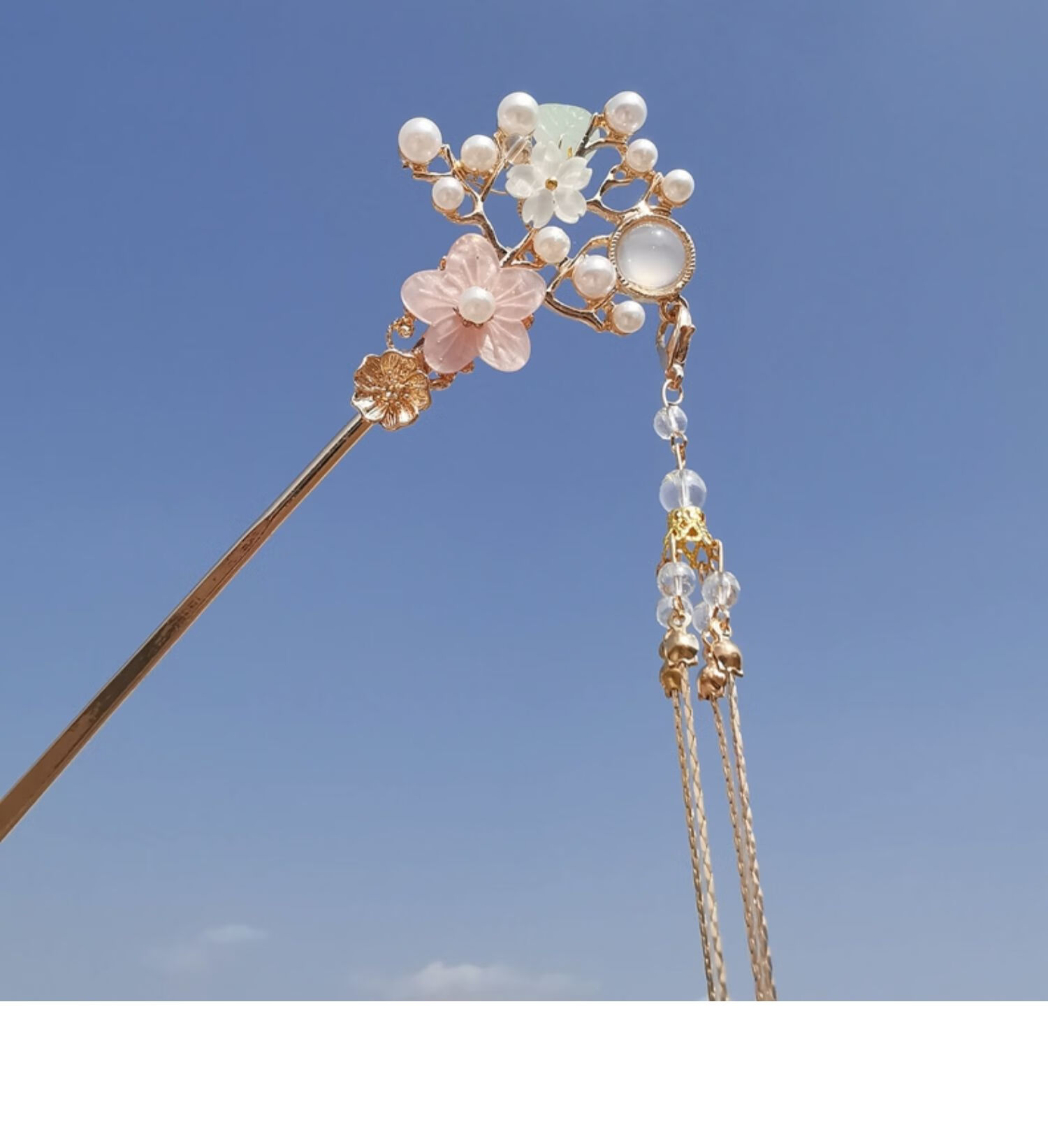 万宝资古风发簪长流苏步摇汉服配饰女旗袍超仙饰品古代头饰发钗发饰