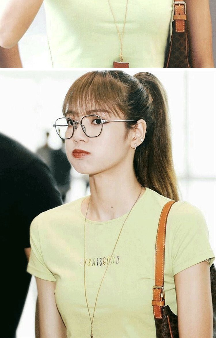 lisa同款韩版高腰短款牛油果绿露脐短袖圆领字母t恤上衣女夏 果绿色短