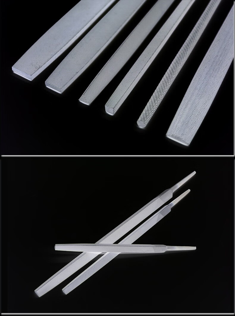 锉刀钢锉金属尖扁搓半圆锉刀油光三角方锉钳工板挫整形平锉刀 b3黑黄