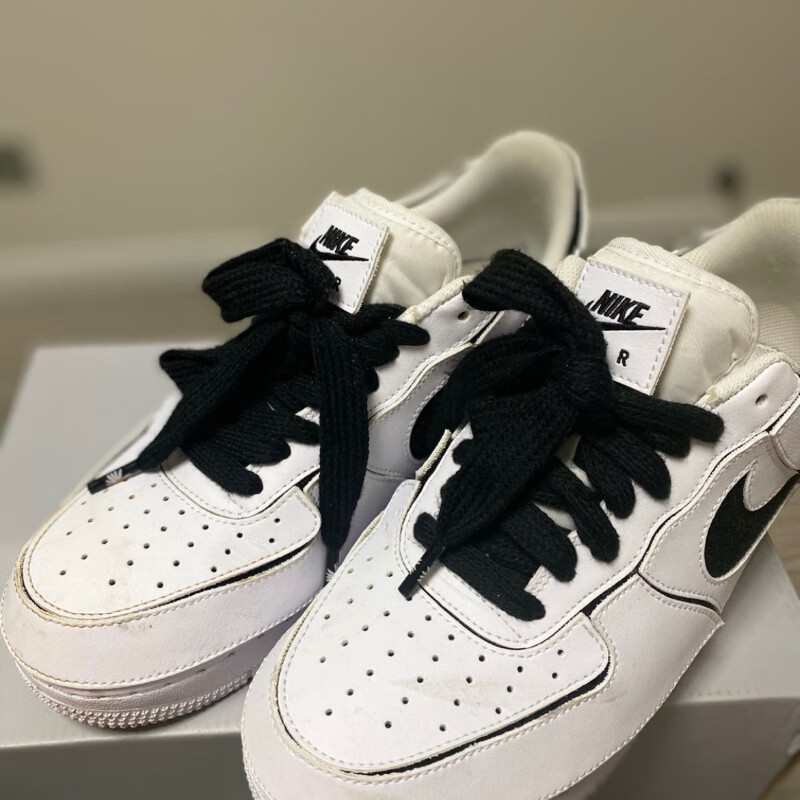 适配1 白拆钩魔术贴腰果花权志龙空军一号af1鞋带 抽象彩虹鞋带 120cm