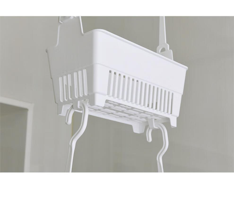 日本进口浴室吊篮洗漱用品收纳挂篮卫生间小篮子白色塑料置物篮白色