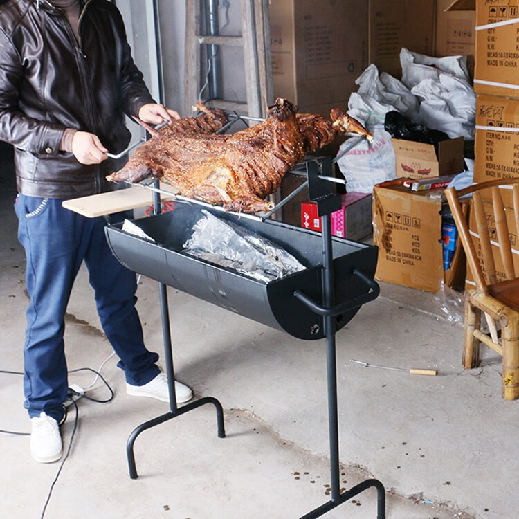 烤全羊炉大号加厚烧烤炉户外无烟木炭烧烤5人以上烤乳猪羊腿烤架