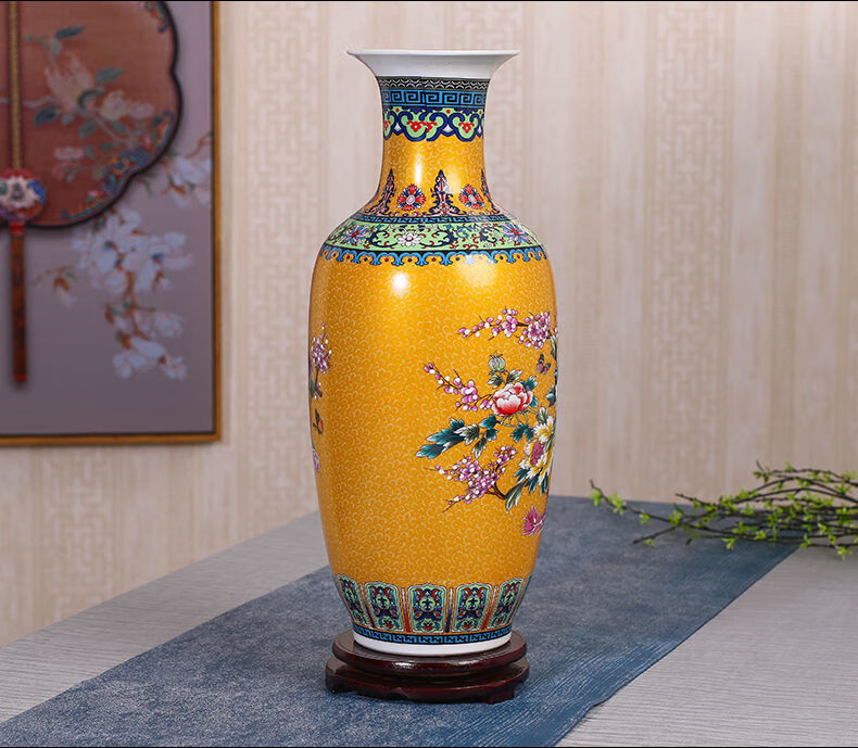 乔梵格陶瓷器插花花瓶客厅摆件家居电视柜装饰工艺品瓷瓶简约现代小号