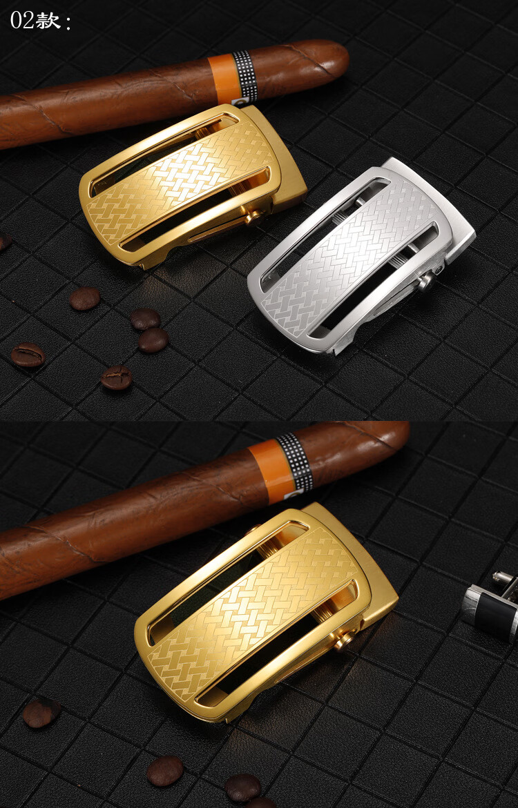 高品质304不锈钢滚轴皮带扣头无孔无牙自动扣裤腰带头男帆布平滑扣