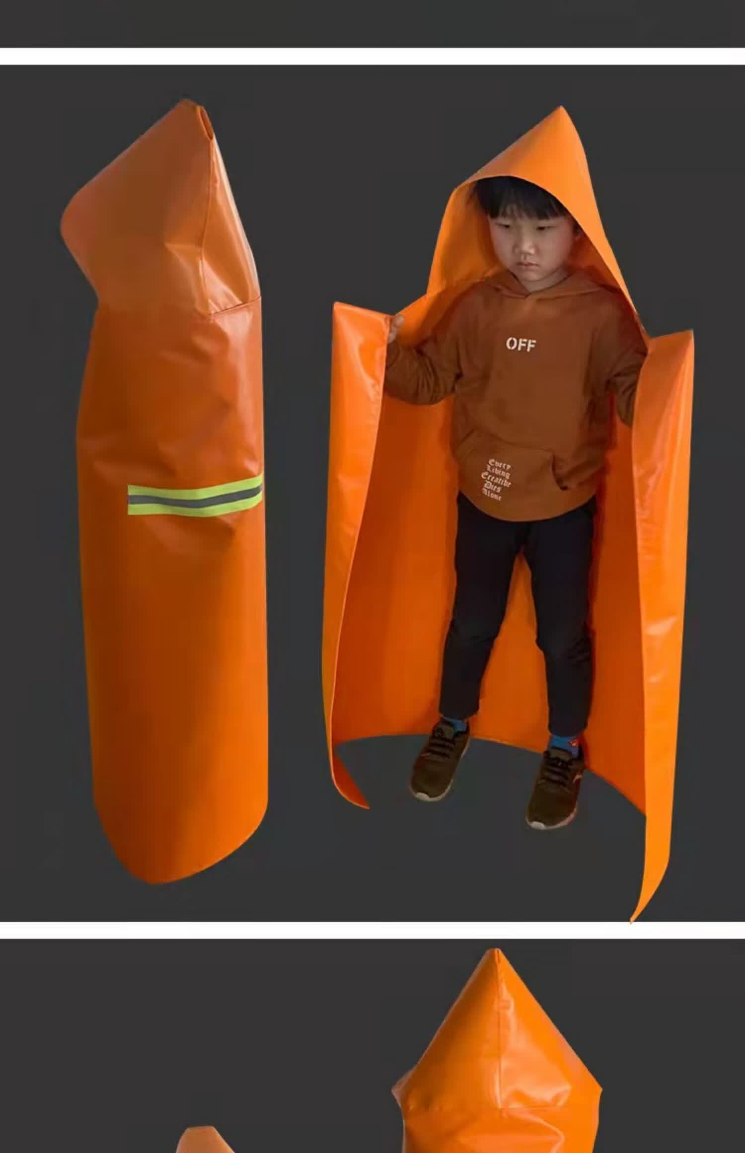适用于高层火灾逃生防火斗篷衣加厚披风消防避火服家用硅胶灭火防火毯