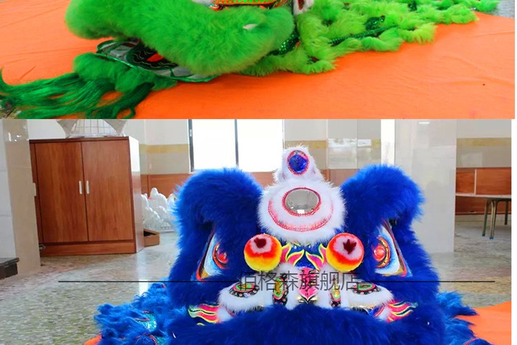 韬量 舞狮南狮道具专业演出国标狮子头用品醒狮 白色【图片 价格 品牌