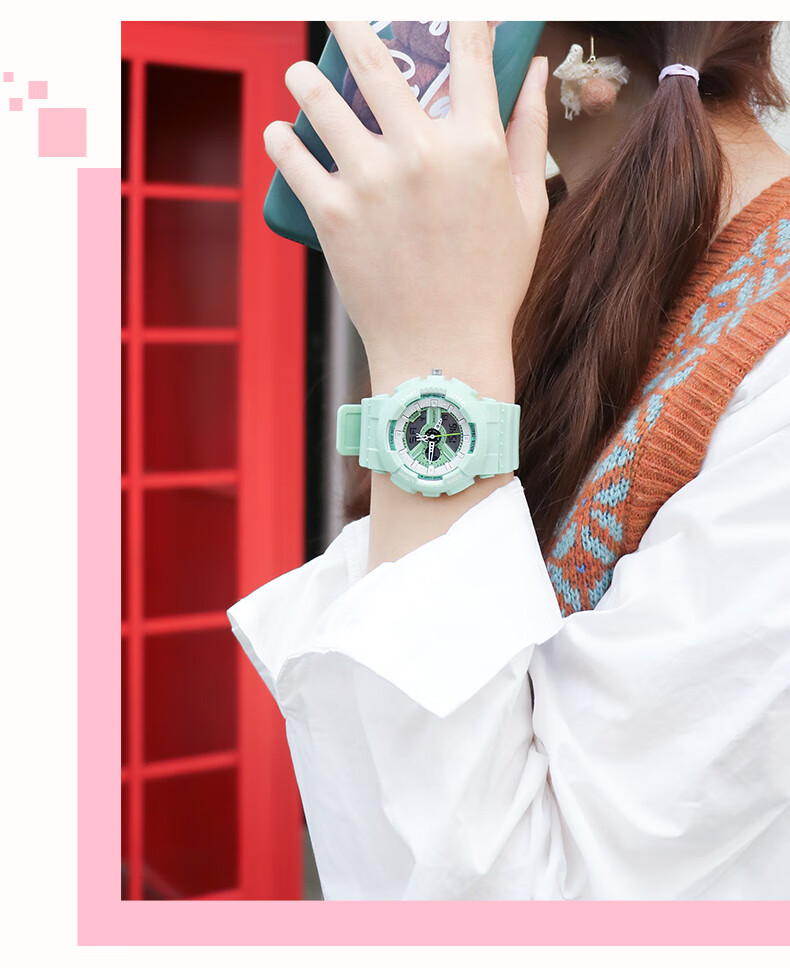 casio卡西欧联名款snoopy史努比手表女运动简约气质初中生高中生防水