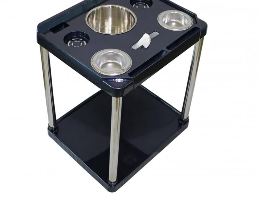 麻将茶几 麻将机茶几棋牌室茶水架烟灰缸不锈钢茶馆酒店家用茶水台桌