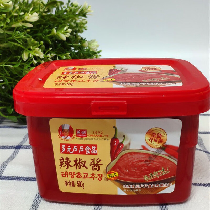 户户韩式辣椒酱500g200g韩式辣椒酱英潮多元户户辣椒酱辣炒年糕酱拌饭