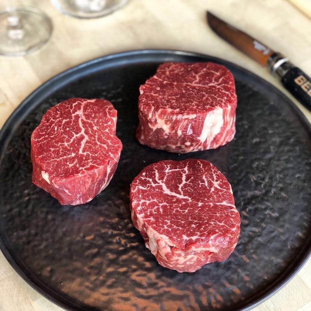 顺丰速运3斤澳洲菲力牛排安格斯谷饲150天m3原切厚切10块健身清真安小